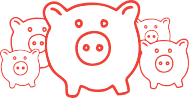 Lead - Piggy banks Icon - Alman Partners True Wealth Financial Advice Mackay