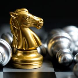 Gold Horse Chess Pieces, silver fallen_sq